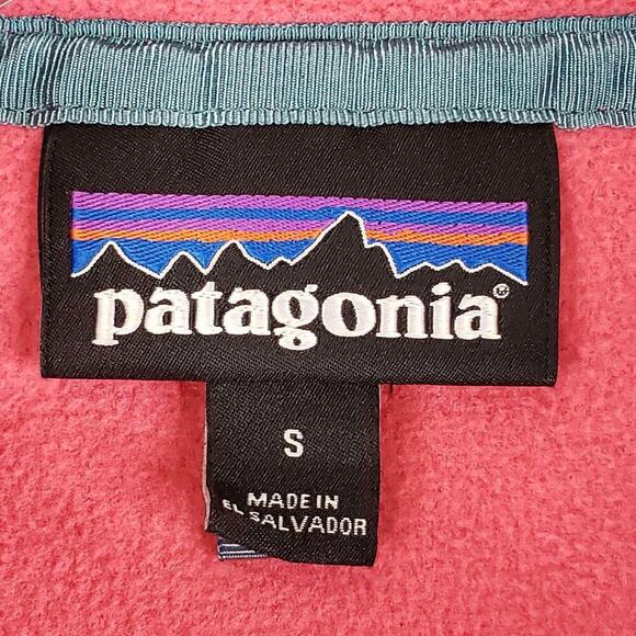 Patagonia Jacket Women’s Size Small S Pink Fleece Pullover Mock Neck Long Sleeve - Picture 7 of 11
